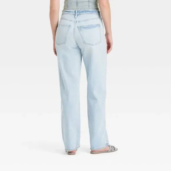 Light Blue Distressed Women's Jeans - Picture 2 of 4